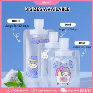 10pcs 30ml/50ml/100ml Portable Travel Categorized Cosmetic Skincare Abstergent Liquid Bag Bottle Pouch