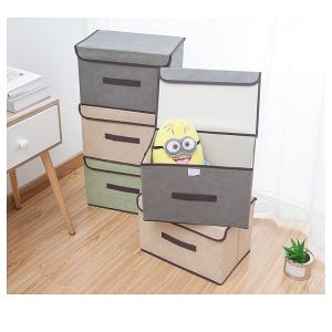[FREESHIP 🎁] Combo 2 HỘP VẢI Đựng Đồ Quần Áo Đồ Lót Gấp Gọn -Thùng Đựng Đa Năng Có Nắp Đậy Khung Cứng - KiMi Decor