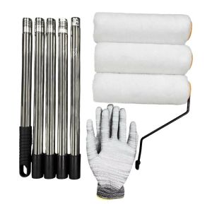 USEFUL TOOL 170/205/240cm Paint Roller Extension Pole Stainless Steel Detachable Latex Paint Brush Set Roller Brush Comfortable Handle Paint Roller Painting