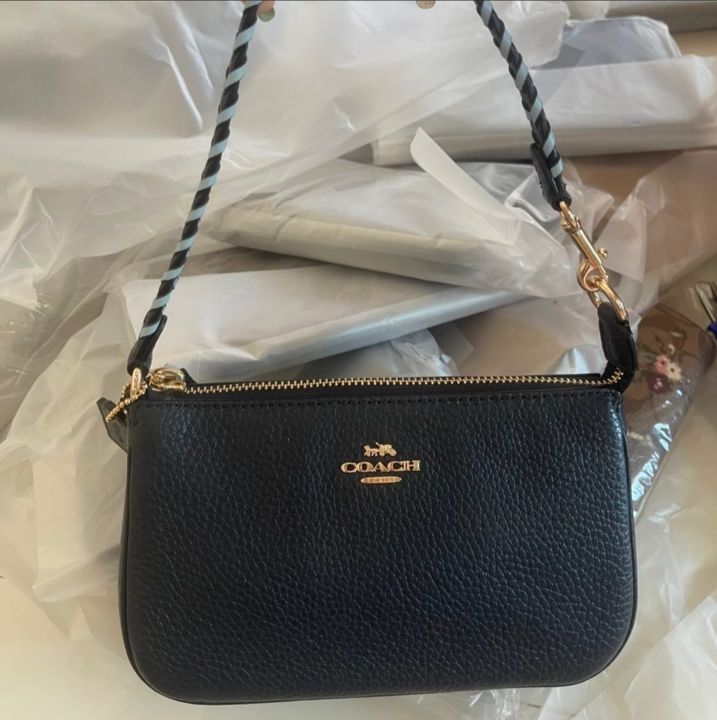 Quilted Handbag Leather Ginette Blue |Delage