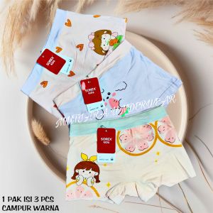 Celana Dalam Anak Perempuan 1 PAK 3PCS Sorex MA 502-1 Celana Segi Empat Anak Perempuan 2-13 Tahun