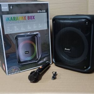 Brodu Portable Bluetooth Speaker BTS-2339 with 1PC DSP Wireless Microphone