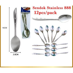 12 PCS SENDOK MAKAN 888 SENDOK 888 sendok garpu tebal stainless