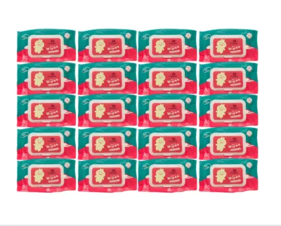 Baby Wipes Wet Tissue Non-Alcohol 80pcs per pack