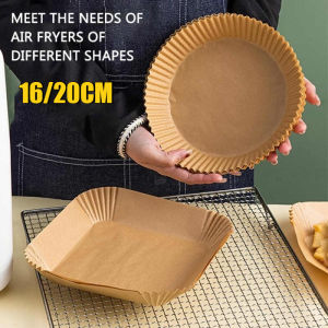 100pcs 16/20CM Air fryer paper Liners Disposable Paper LinerNon Stick Basket Liners Baking Paper Water proof