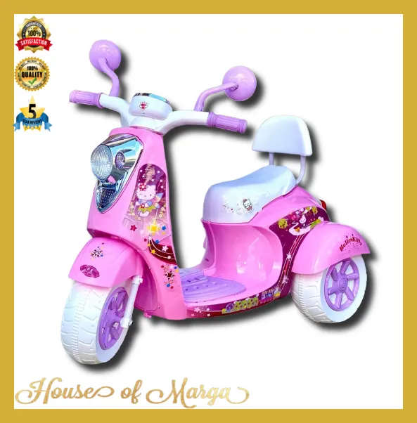 HelloKitty Rechargeable Electric Kids Ride On Scooter Motorcycle