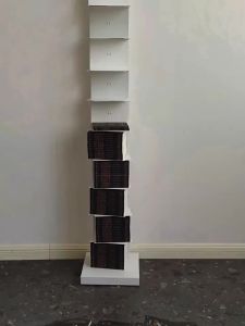 FFBH Invisible Bookshelf Metal Material Floor Type Living Room Book Storage Racks Structural Stability Modern Simple Storage Holders 9R3H1