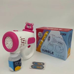 ปืนฟองสบู่ ของเล่นเด็กเครื่องเป่าฟองสบู่อัตโนมัติ ของเล่นเด็กผู้หญิงและเด็กผู้ชายที่โปรยดอกไม้