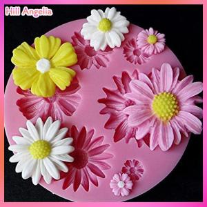 [Hill Angelia] 3D Sunflower Flower Petals Embossed Silicone Mold Fondant Cake Decor Tool