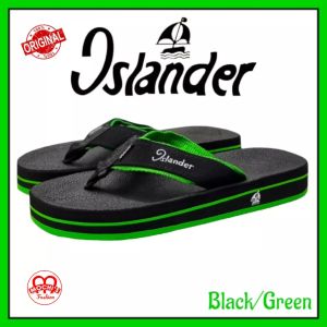 Islander Black/Green Mens non-slip rubber soles colored Slippers 100% Authentic and Original (Makapal)