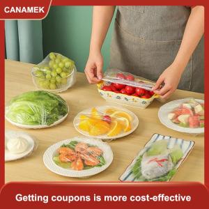 【CANAMEK 】 100PCS Disposable Food Cover Plastic Fresh-keeping Bag Food Grade Vegetable Fruit Cover Elastic Bowl Cover Kitchen Storage