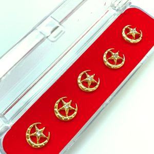 ZK Jewellery [FREE BOX] Butang Baju Melayu BULAN BINTANG Button Malay Muslimin