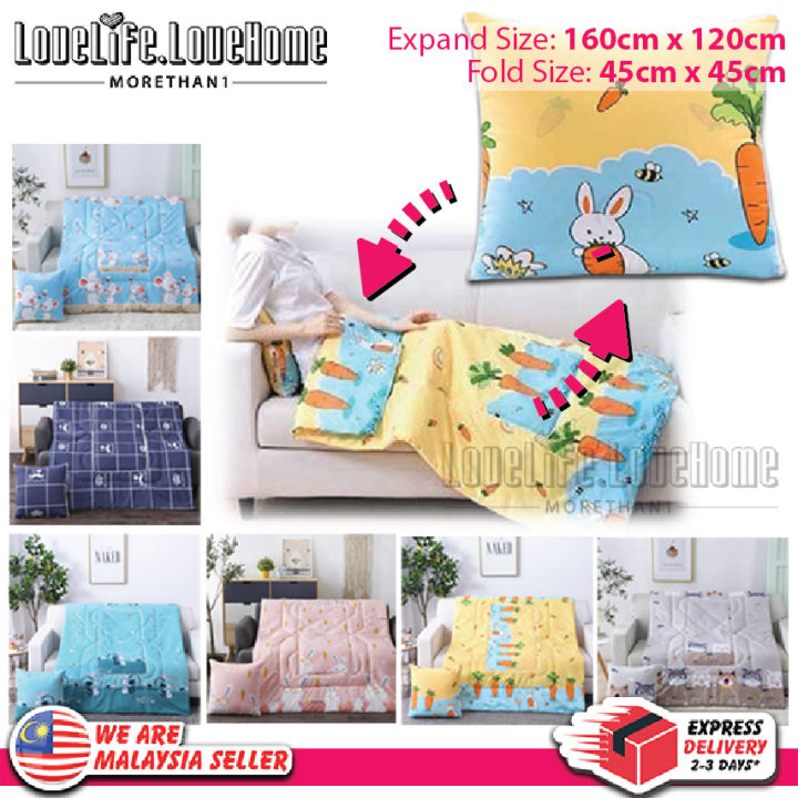 MORETHAN1 Large size Blanket and Pillow Premium Warm Soft 2 in 1 Large