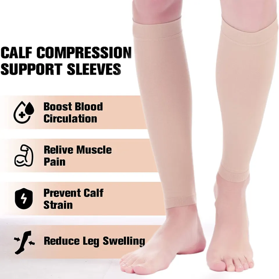 1Pair Calf Brace,Shin Splint Compression Sleeve for Swelling,Edema,Hiking, Training, Adjustable Calf Support,Shin Brace for Men & Women