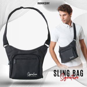 Moral Flat Official-Tas Selempang Casual Signature-Shoulder Bag-HITAM