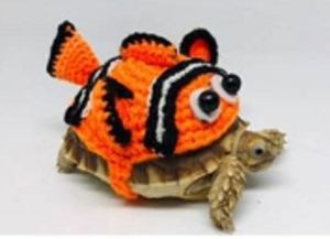 นีโม่ ชุดเต่าบก / เต่าซุคาต้า ถักไหมพรม / ขนาด 2-3 นิ้ว