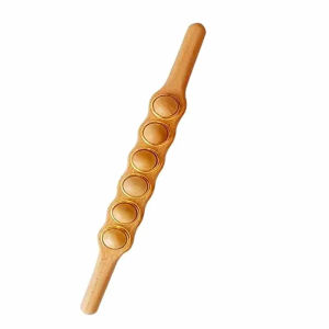 Hengfa Lina Guasha Wood Stick Tools Wooden Therapy Scraping Lymphatic Drainage Massager 6 Roller Point Treatment Gua Sha Tools for Back Leg