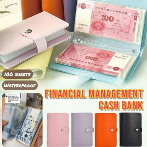 Waterproof Financial Management Cash Bank Budget Cash Planner Binder Large Capacity Money Saving Book Wallet