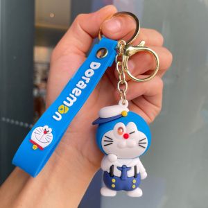 YF Doraemon Cartoon Anime Keychain Pendant Student Couple Backpack Accessories Doll Car Keychain Pendant Gift FY