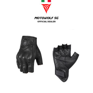 Motowolf® Leather Half-Finger Riding Gloves