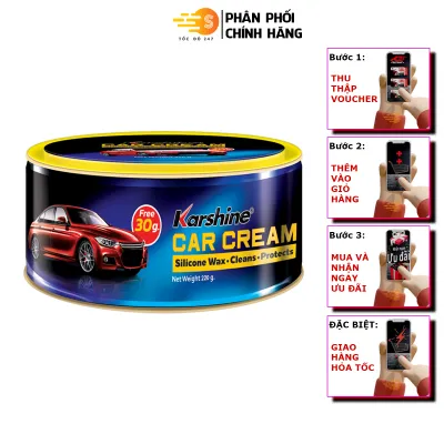 Kem đánh bóng sơn xe ô tô (Car Cream) Karshine 250g KA-CC250 - Làm mờ xước nhẹ sáng sơn dễ dùng hàng Thái Lan