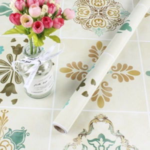 60cmx5m Aluminum Foil Wallpaper Oil and Waterproof Wall Stickers Kitchen Bar Desktop DIY Home Decoration