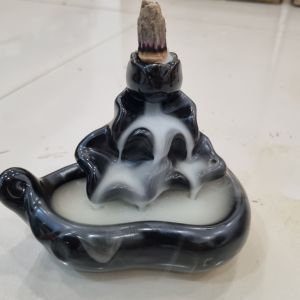 Thác Trầm Hương Loại Cao Cấp Có Lỗ Cắm Nhang Men sứ Hỏa Tiển Thác Chảy Đều Đẹp Giá Xưởng