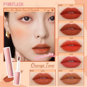 Pinks Pinkflash #OhMyKiss 3pcs Set Kiss Airy Matte Lipstik Lip & Cheek Tint Dual Use Liquid Lipstick Waterproof Transfer-Proof Quality Lip Makeup