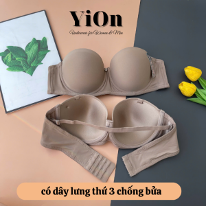 Áo Ngực Cup Ngang Sister Hood Mút 1 Cm Mặc Được 2 Kiểu Chống Tụt YiOn Underwear 595