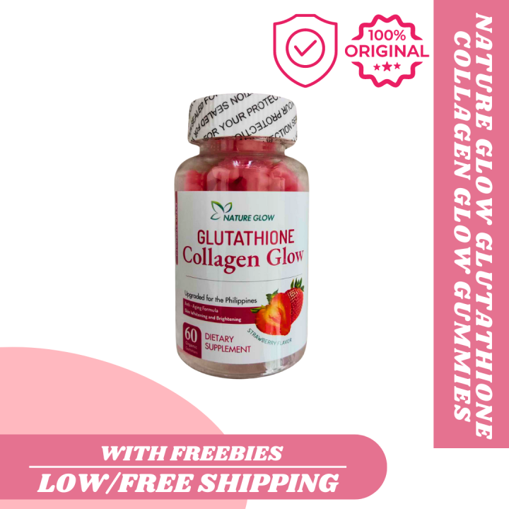 NATURE GLOW GLUTATHIONE COLLAGEN GLOW GUMMIES (STRAWBERRY) | Lazada PH