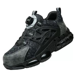 New Type of Labor Protection Shoes for Men Anti smashing Anti Penetration Lightweight Cushioning Insole Automatic Button Kailaf Indestructible Safety Shoes