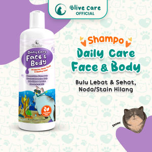 Olive Care Shampo Kucing Daily Care FACE & BODY Pertumbuhan Bulu Anti Noda Warna Bulu & Bulu Halus