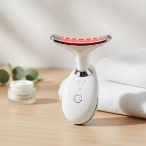 🔥  โปรโมชั่นพิเศษ 🔥 เครื่องนวดหน้าและคอพร้อมไฟ LED การสั่นช่วยฟื้นฟูผิว พร้อมไฟสี 3โหมดและปรับความเร็ว 2 ระดับ  ES-1081