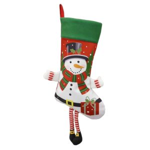 MAOMEI Dễ thương Tất Giáng Sinh cỡ lớn Hoạt hình 3D Đồ trang trí cây thông Noel Độc đáo Người tuyết Tất Giáng Sinh Trang trí Giáng sinh tại nhà