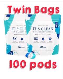 ITS CLEAN 3 In 1 Laundry Capsule (Twin bags 100 pods)