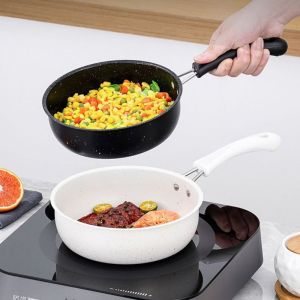 BJGG Anti-scalding Handle Frying Pan 18cm Mini Non-stick Pan Baby Food Pot Lightweight Omelette Pan Dormitory