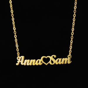 Kl 036 Kalung Nama Custom Liontin Love Tengah Bisa Buat Nama Sendiri Lapis Emas 24k Anti Karat