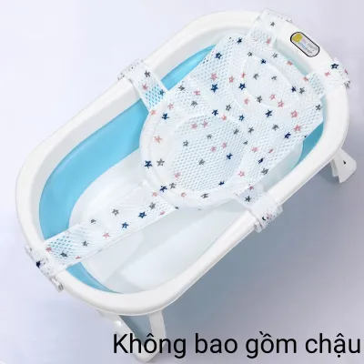 BERMA BABY võng lưới tắm bé giá đỡ bồn tắm chống trượt thoáng khí dùng cho trẻ sơ sinh gấp gọn