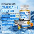 taoters Omega 3 Fish Oil Capsules Nourishes the Brain, Improves Memory, Eyes, Heart and Immune System Support. 