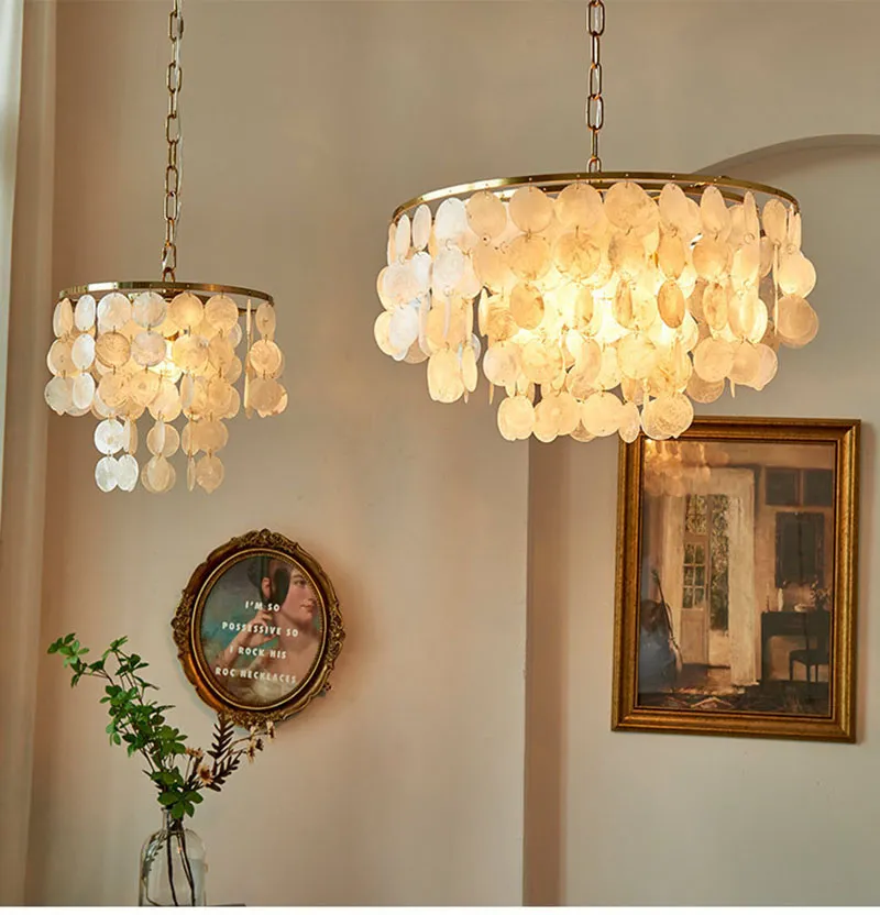 Capiz shell deals ceiling light