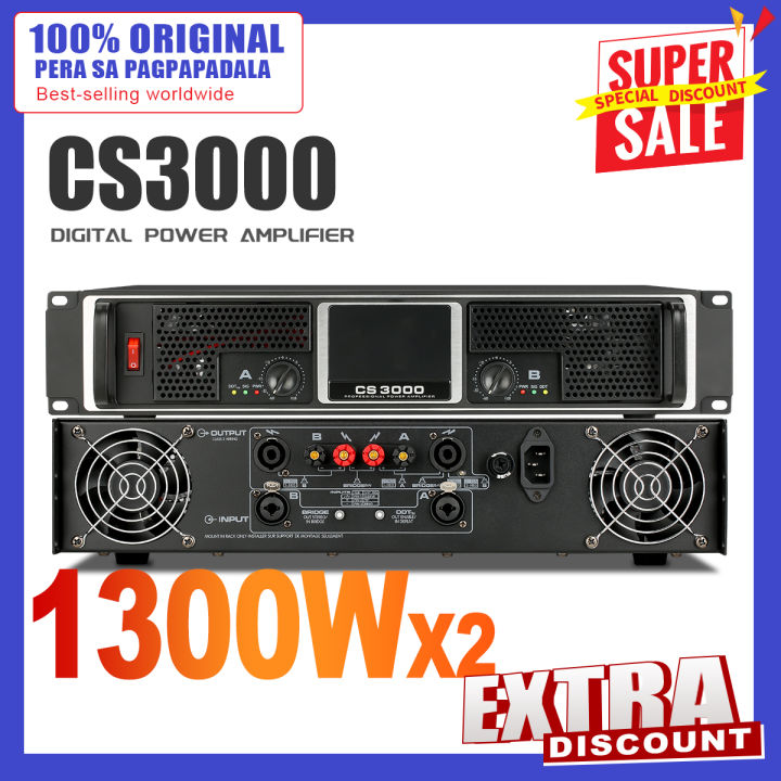 【COD】CS3000 Two Channel Audio Amplifier 8 Ohm 1300 Watt Class H Professional Stage Performance