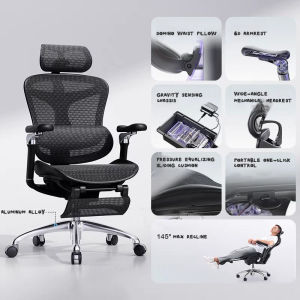 C300 Ergonomic Home Office Chair  With Leg Rest and Flip-up Armrest | Mesh Gaming Chair