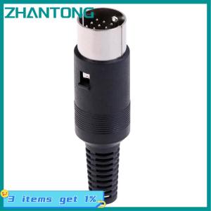 ZHANTONG ปลั๊ก DIN ขั้วต่ออะแดปเตอร์เสียงแบบอินไลน์ตัวผู้13ขาสำหรับ ST Kenwood ICOM