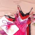 Lingerie Dress Satin Mini Deep V Silk Baju Tidur Kimono Import G-String Halus Tanpa lengan. 