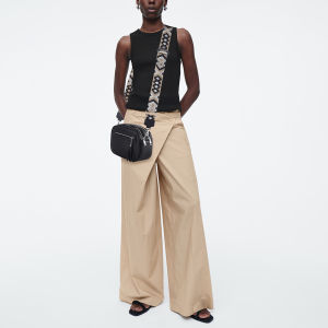 LIKEBAG simple commuter large capacity layer zipper crossbody bag Europe and the United States trend Su shoulder bag fashion ribbon small square bag lychee grain PU leather exquisite female bag