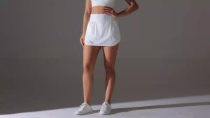 Outdoor Sports Yoga Skirt Badminton Tennis Skirt High Waist Breathable Sweat Skirt Active Athletic Yoga Fitness Skirt Short2026