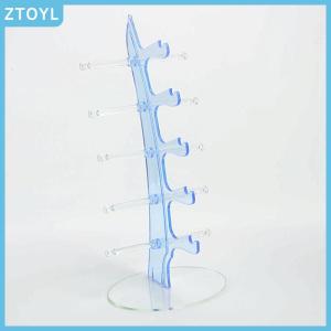 ZTOYL  Acrylic Eyeglass Holder 5-tier Optical Glasses Organizer Stand Boat Arc Design Eyewear Holder Display Ski Goggles Storage Rack