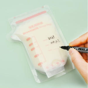 POTIKA ถุงเก็บน้ำนมแม่ 30ชิ้น100-250มล. เต้านมกระเป๋าเก็บของ S ขวดเก็บน้ำนมสำหรับแม่กระเป๋าเก็บอาหารของเด็กทารกกระเป๋าเก็บของปราศจากสาร BPA แจกปากกามาร์คเกอร์