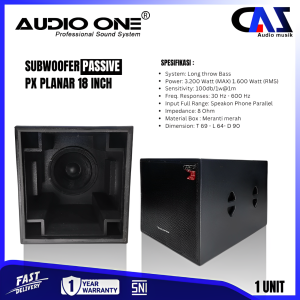 Subwoofer Passive Planar 18 inch Audio One PX 118 Pasif Sound System Lapangan Horeg Garansi | DMS