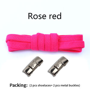 20 Màu Dây Giày Đàn Hồi Không Có Dây Buộc Giày Lười Dây Buộc Cho Giày Thể Thao Press Khóa Kim Loại Phẳng Cho Nam Và Nữ Shoe Phụ Kiện Ren